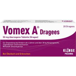 VOMEX A DRAGEES 50MG